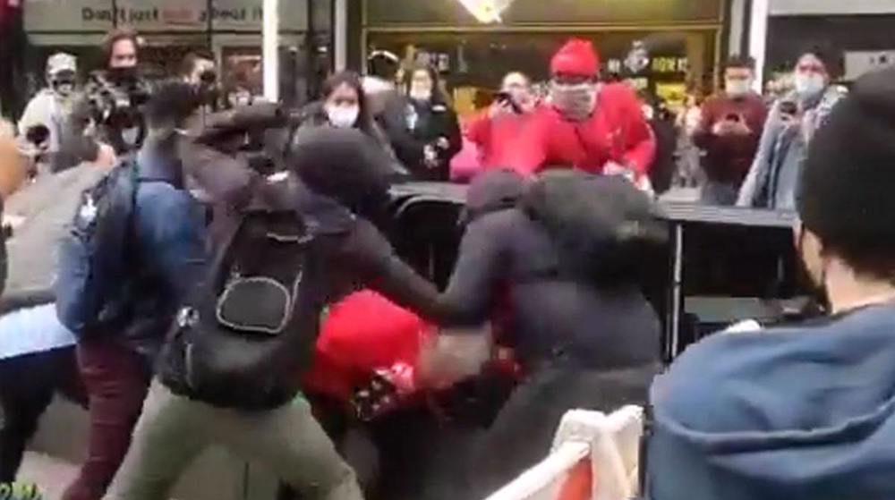 Trump supporters clash with counter-protesters in NYC on 2nd day of voting