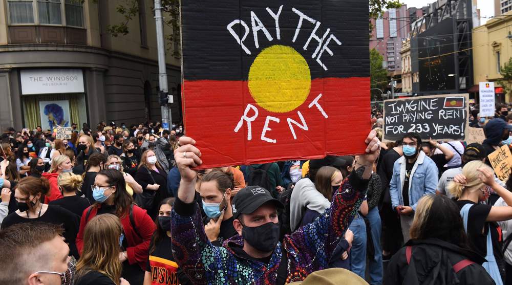 Thousands of Australians protest on national day