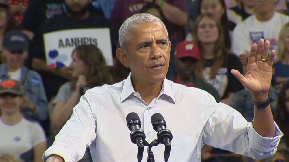 Obama urges voters to 'turn the page' on Trump