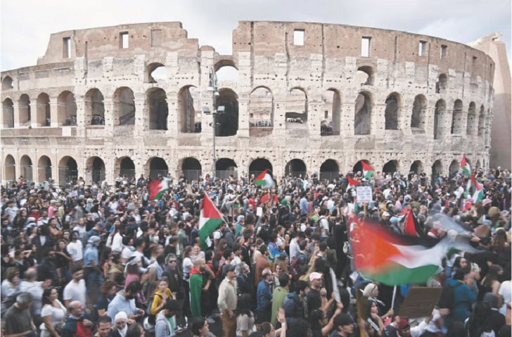 Italians hold pro-Palestine rallies
