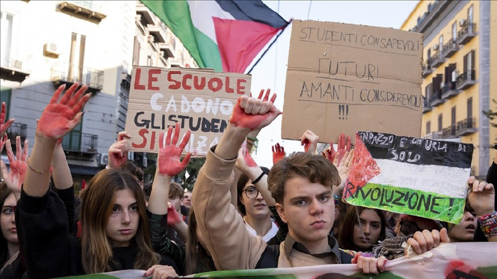 Italian Students on strike