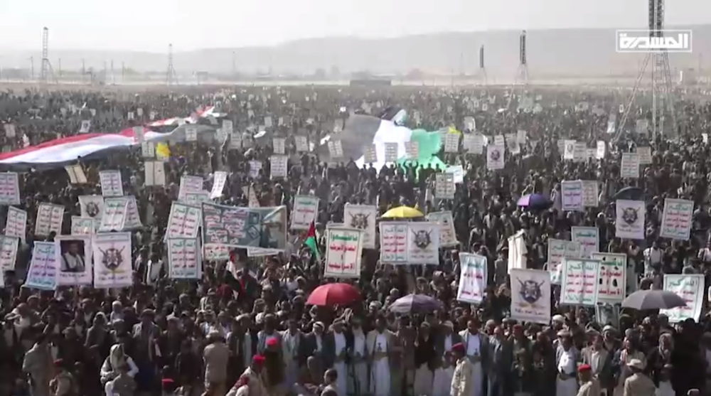 Yemenis rally en masse in support of Palestine, Axis of Resistance