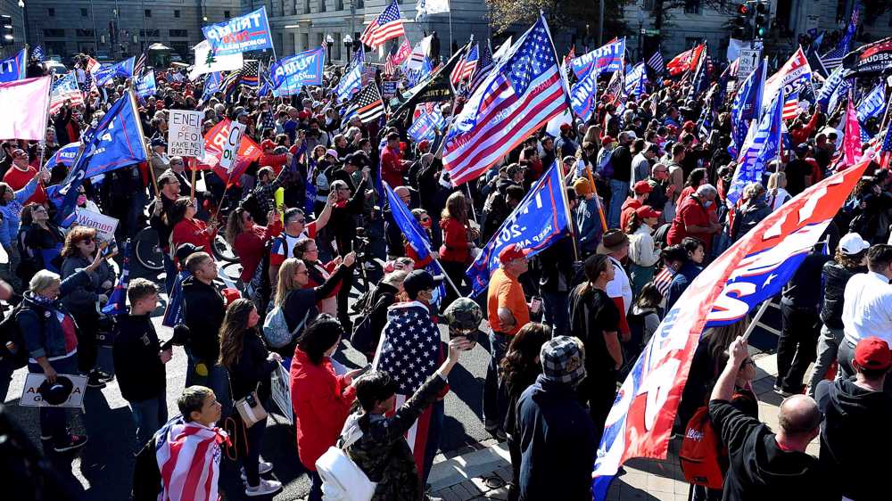 Trump's far-right army march in DC, echo his vote fraud claims