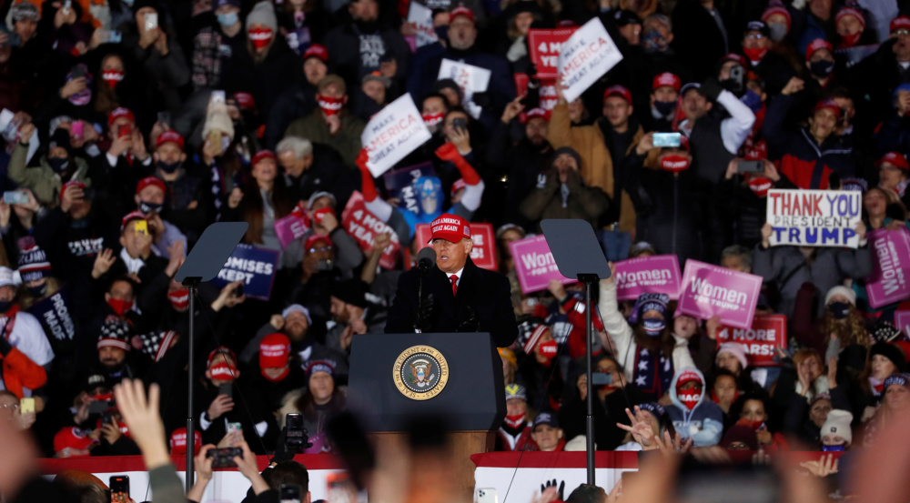 Twitter, Facebook flag Trump's post hours before election 