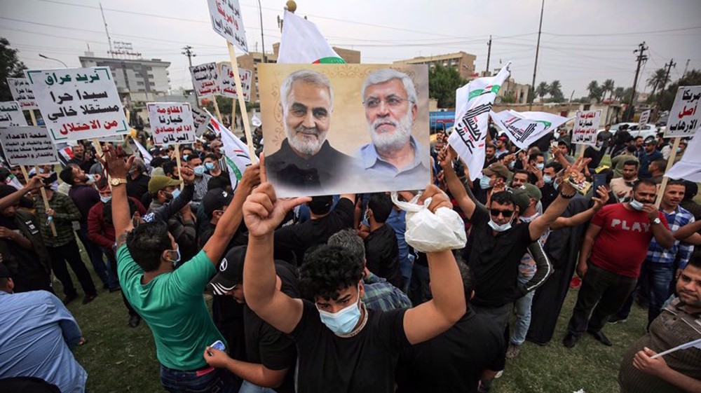 Hundreds of Iraqis rally in Baghdad to renew call for US forces' expulsion 