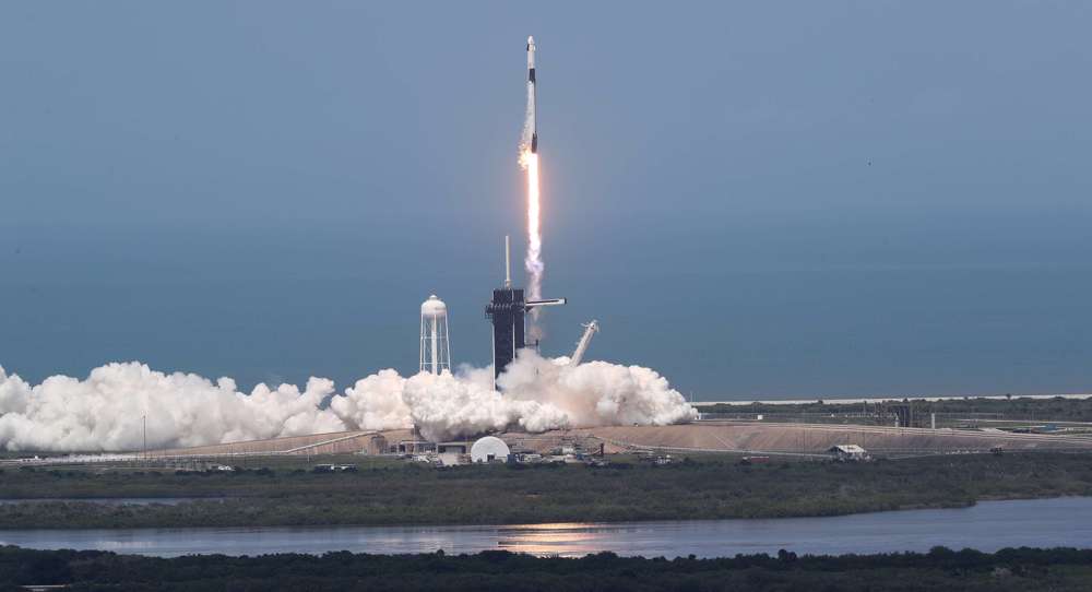 SpaceX sends NASA astronauts into orbit in historic launch