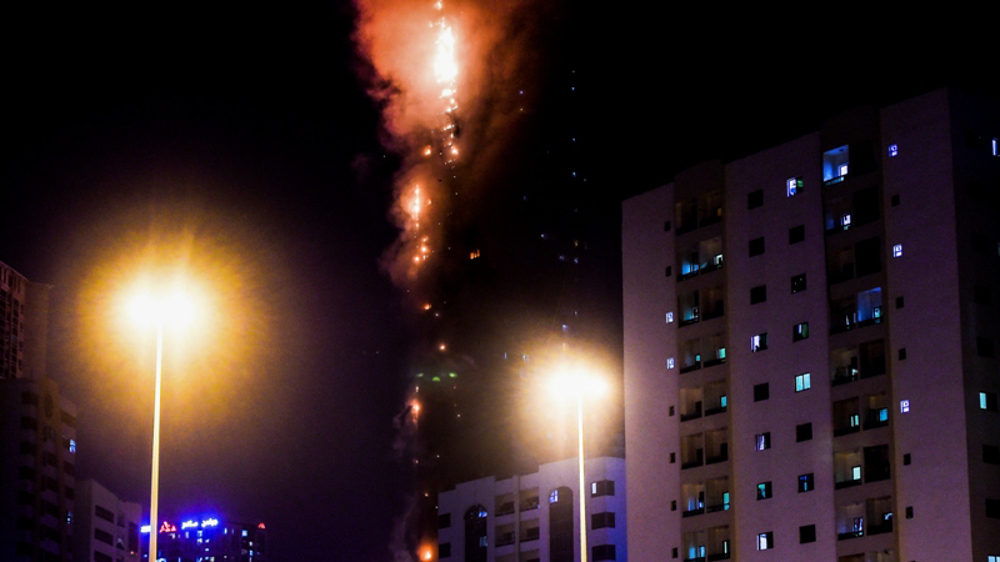 Massive blaze breaks out at UAE residential tower, 7 injured