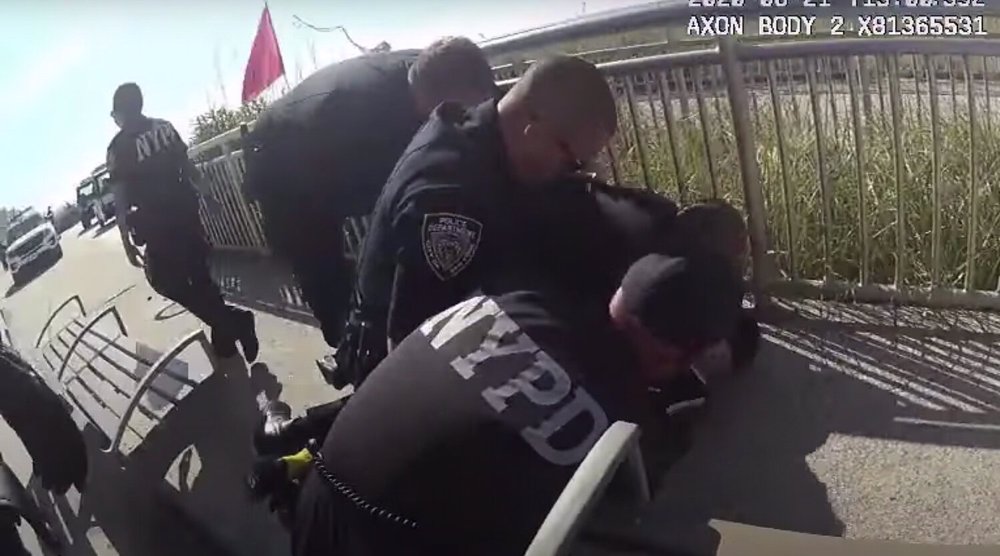 NYC police officer apprehended after chokehold arrest of black man