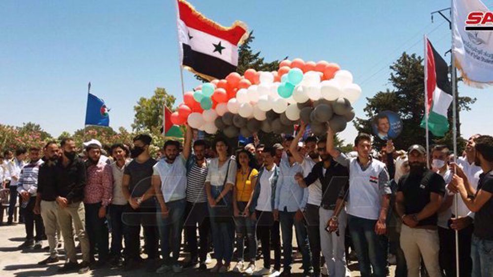  Syria protesters vow to liberate Golan from Israeli occupation 