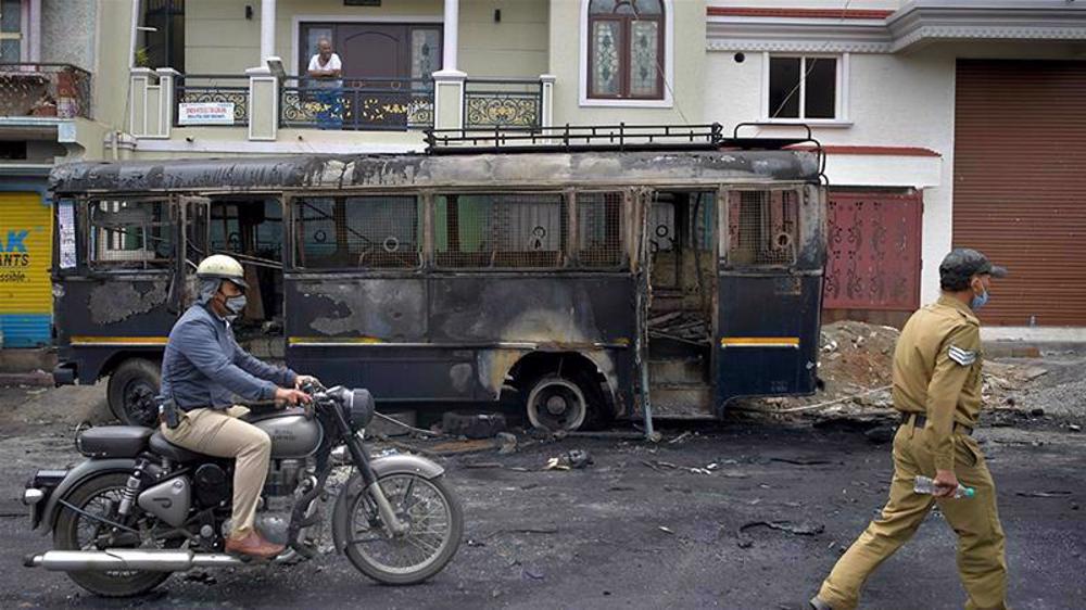Police on deserted Bangalore streets after Facebook post clashes