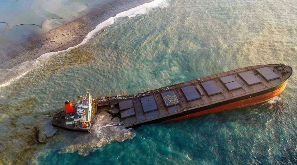 Japanese ship involved in Mauritius oil spill breaks apart