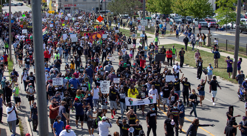 Trump defends Kenosha killer as hundreds of US protesters arrested