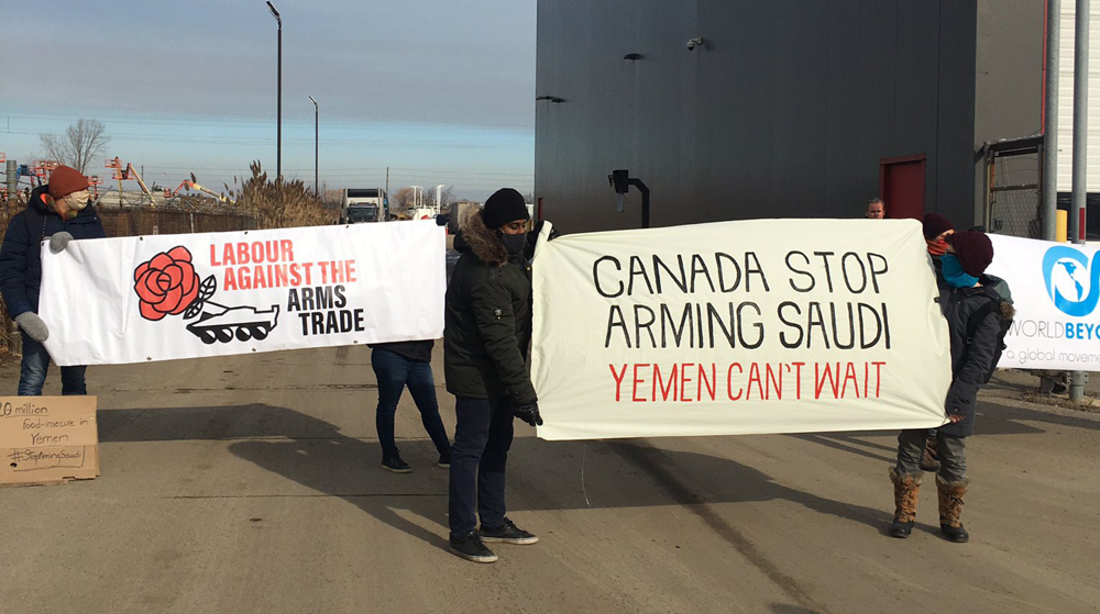 Canada protesters renew push to end arms exports to Saudi Arabia
