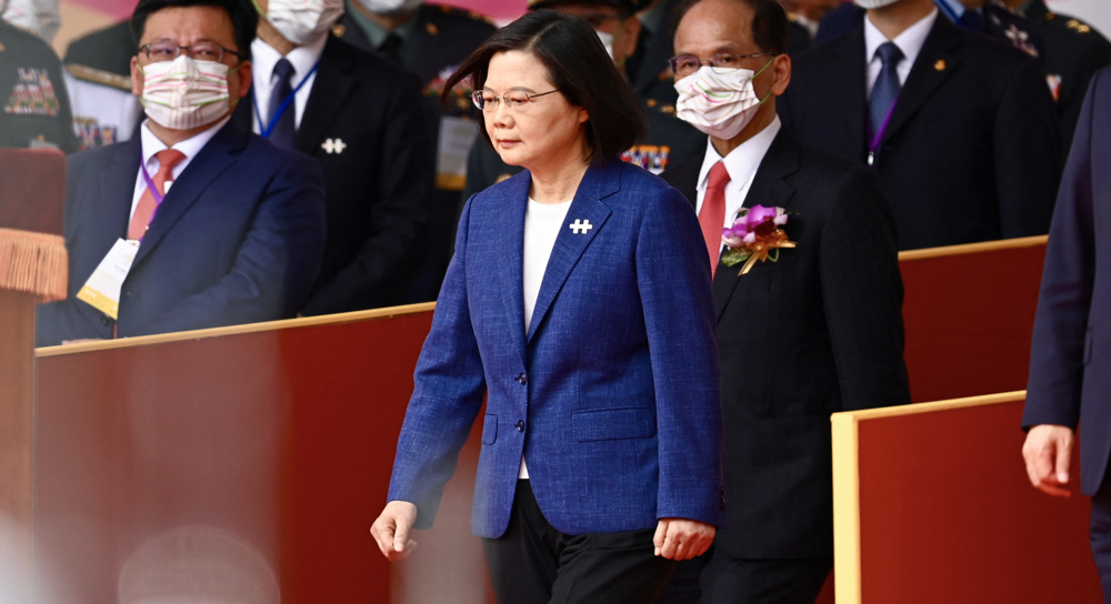 Taipei president vows not to ‘let our guard down’ against China 