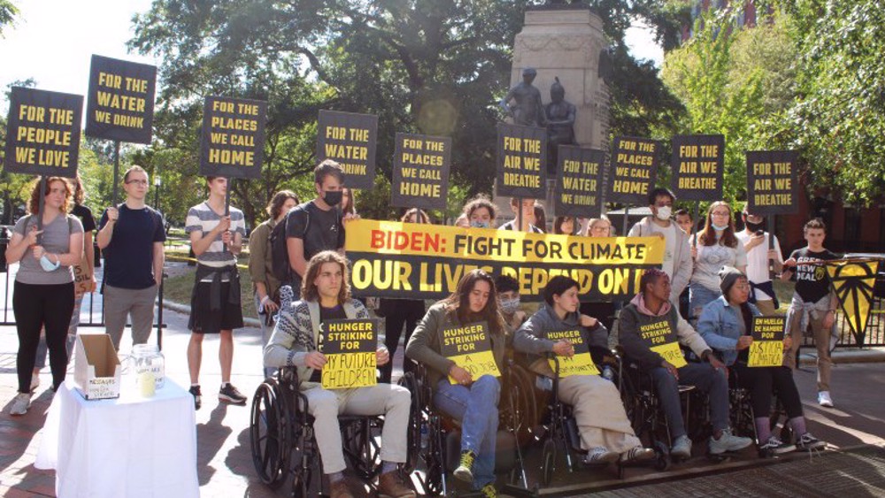 Climate activists launch hunger strike outside White House