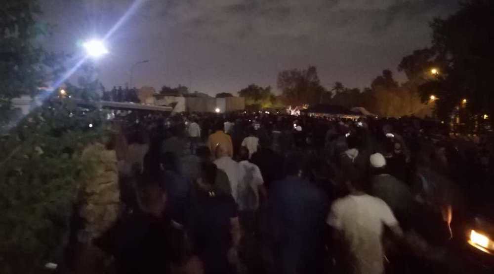 Iraqis rally near US embassy in Baghdad to protest vote results  