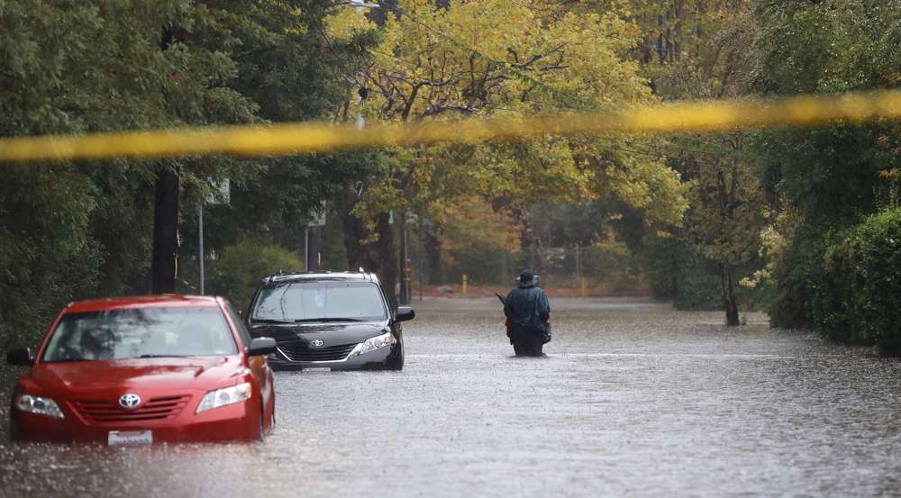 Flash floods hit northern California near town San Francisco 