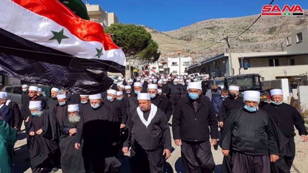 Syrians rally to protest major Israel settlement plan for Golan Heights