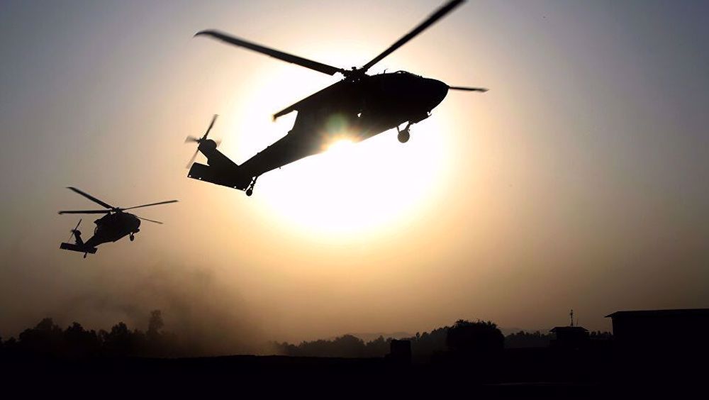‘US-led coalition copters transfer Daesh terrorists to Syria oilfield’