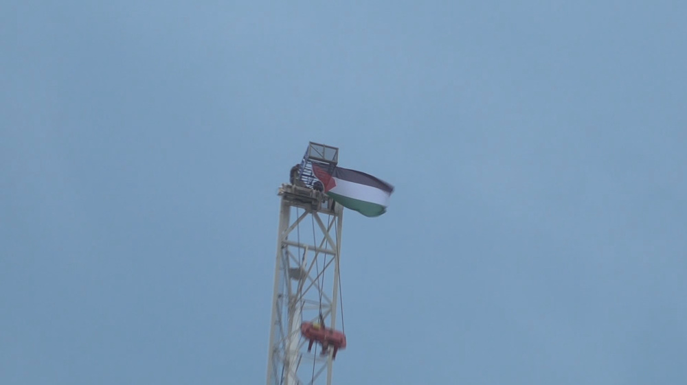 London: pro-Palestine activist defies death during solidarity action