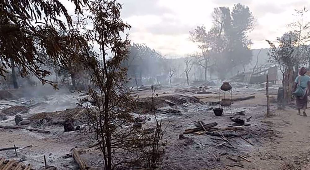 Myanmar escalation: Locals say military burned down village