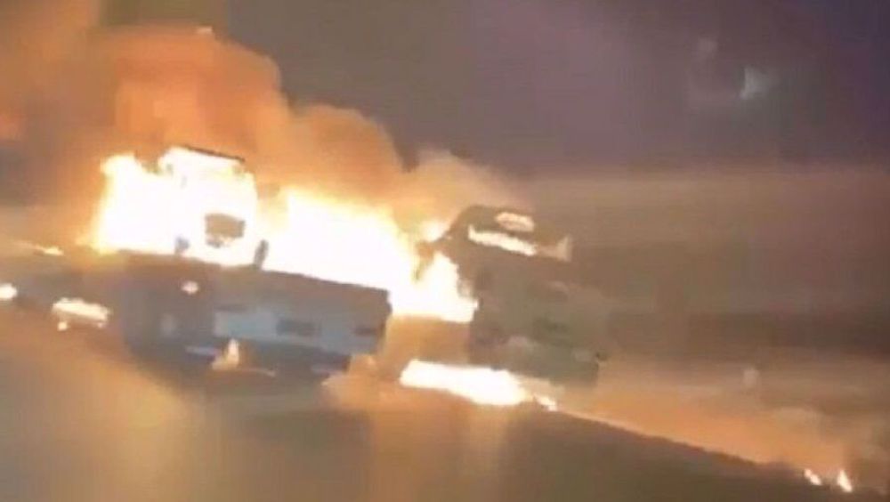 US logistical convoys hit in several locations across Iraq