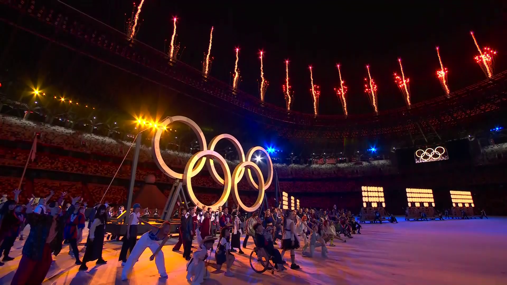 Fireworks mark start of Olympics opening ceremony
