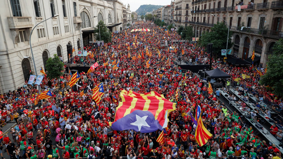 Catalonia's separatists back on streets ahead of Madrid talks