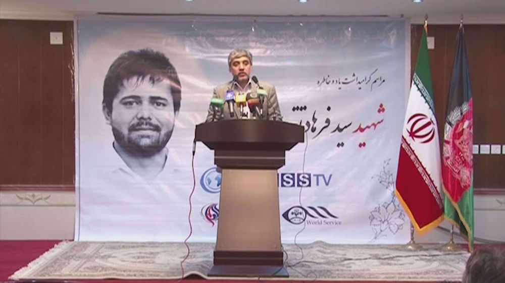 Press TV team vow to continue path of colleague martyred in Afghanistan