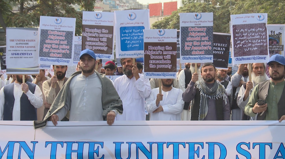 Afghan protesters call on US to release Afghanistan’s reserves
