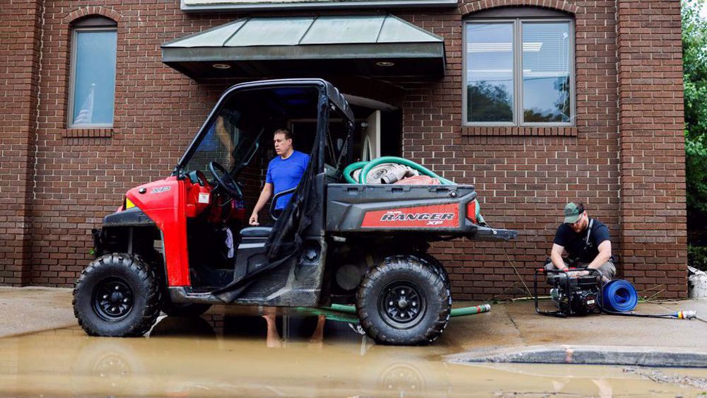 Pennsylvania river's historic rise swamps homes, shuts commuter highway