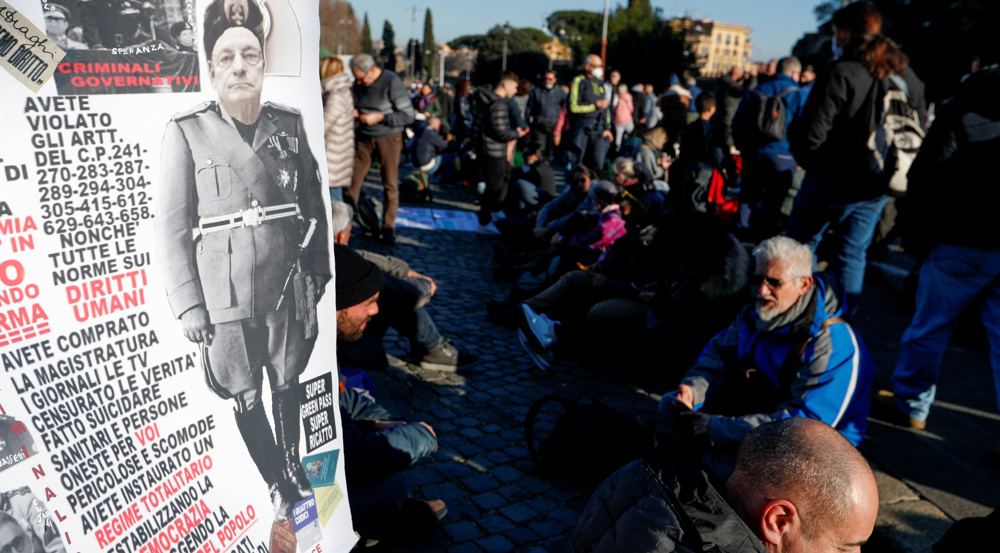 Anti-vaccine passport protests take place across Italy