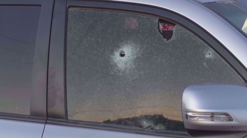 Blood stained, bullet riddled vehicles of Burkina Faso presidential fleet