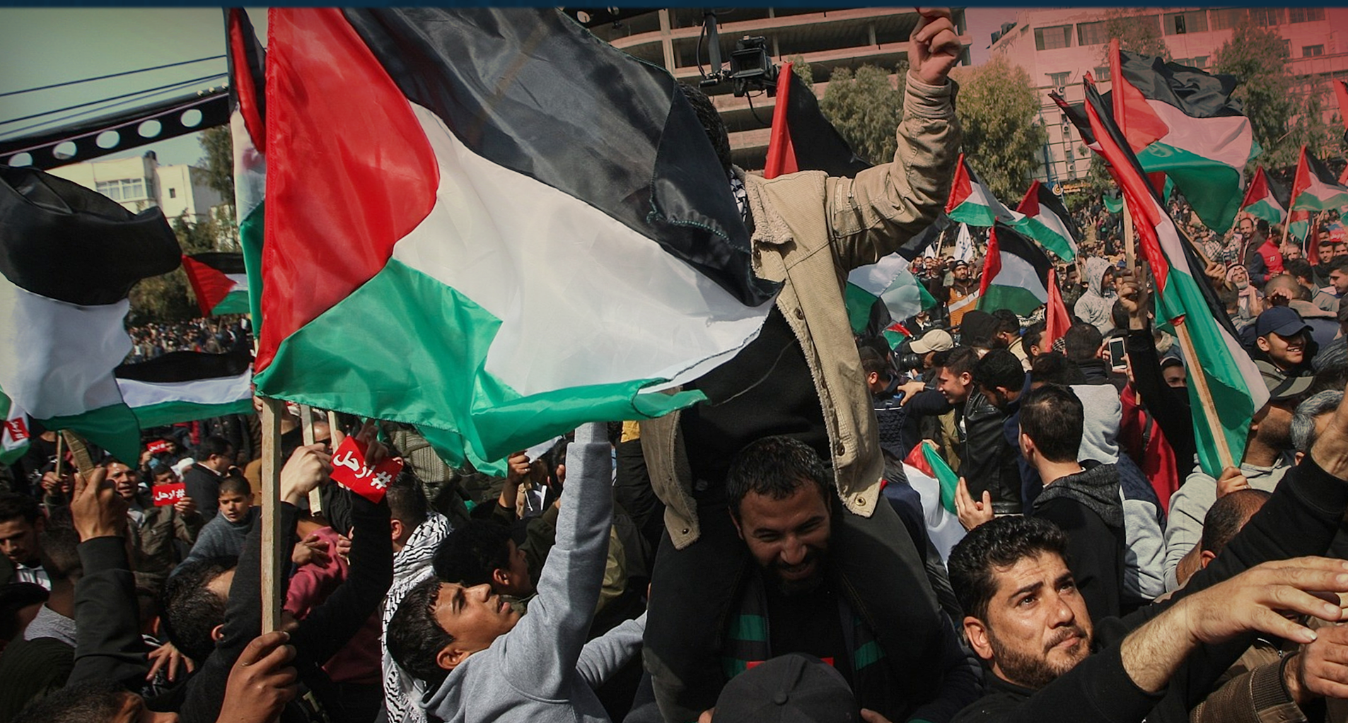 Hamas holds big protest to condemn surge of Israeli attacks