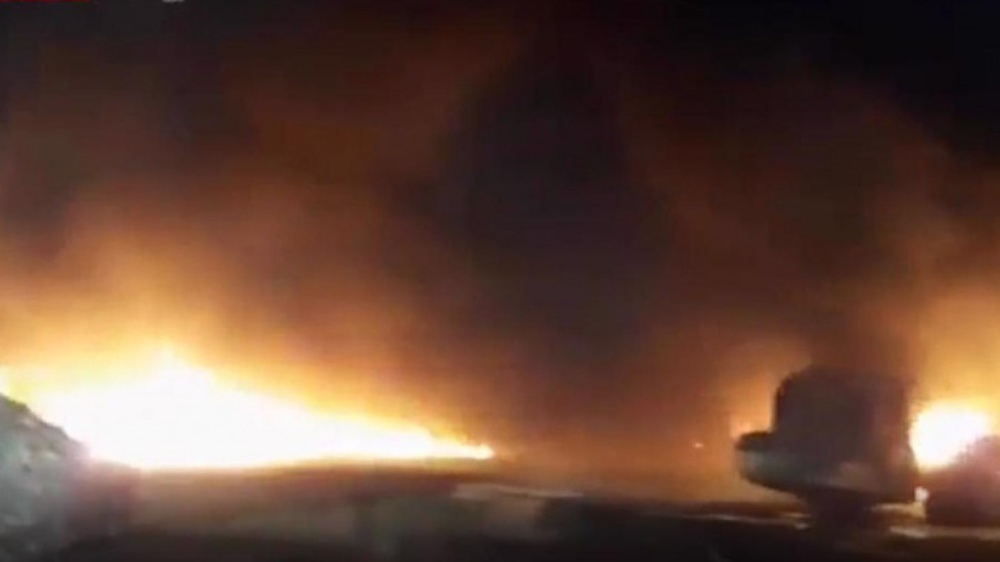 Un immense incendie près de Dimona 