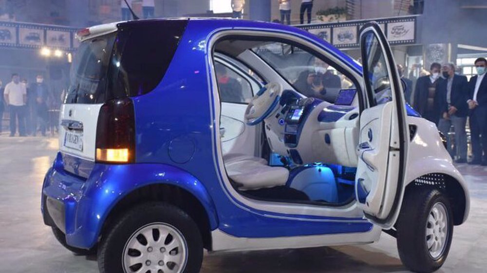 Iran unveils first all-electric car for launch in May