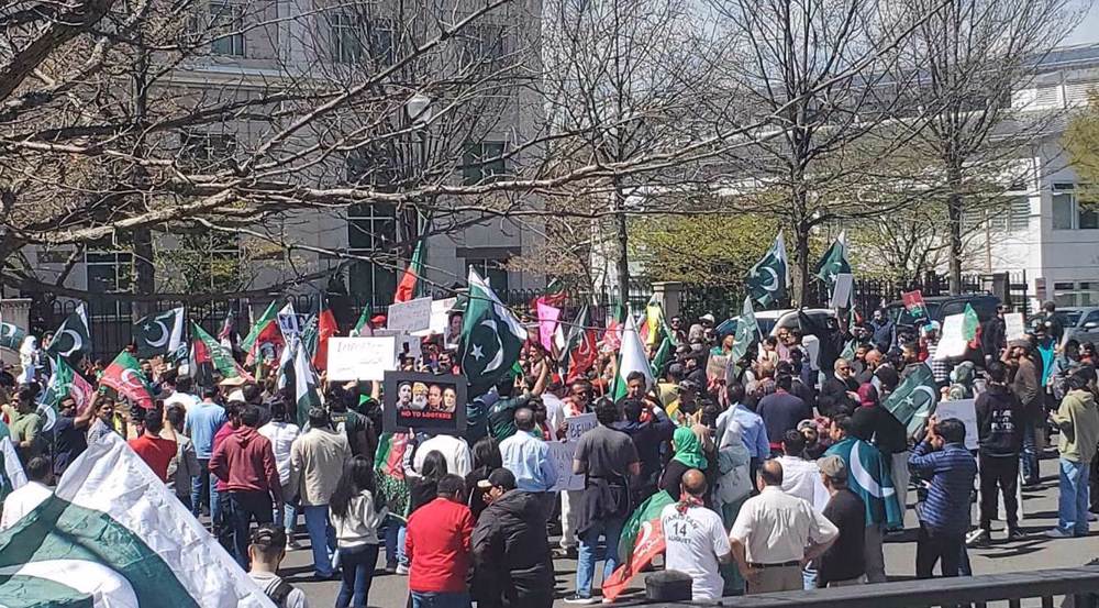 Americans protest US involvement in ouster of Imran Khan
