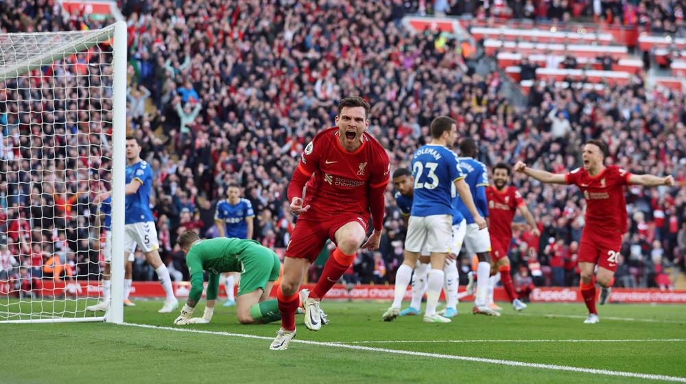 Liverpool back on Manchester City's tail after derby win over Everton