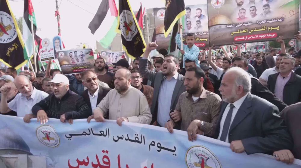 Palestinians in Gaza mark International Quds Day