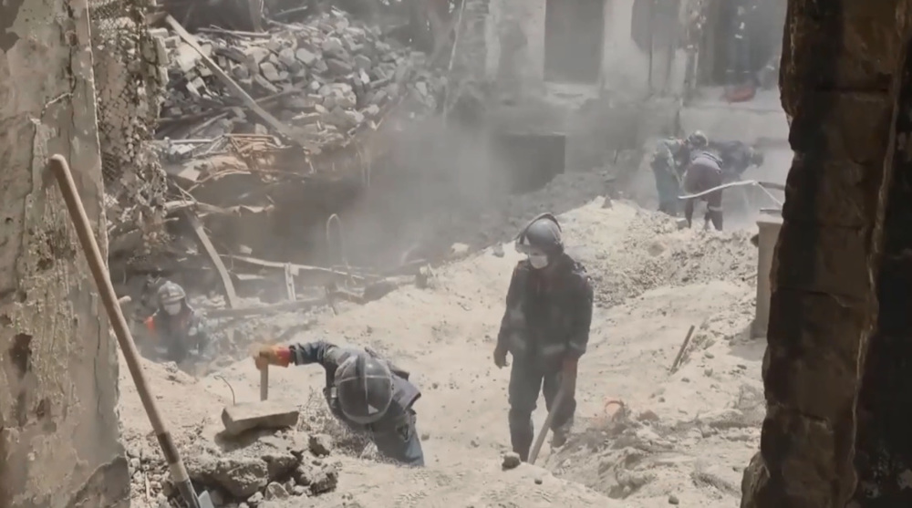 Press TV in Mariupol: Russia says Ukraine blew up theater to frame Moscow