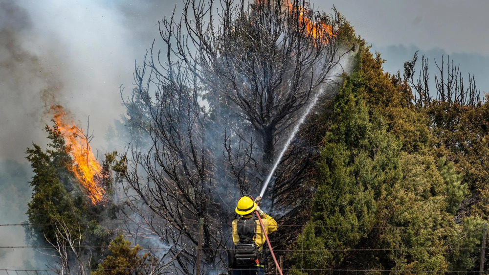New Mexico firefighters beg residents to evacuate as wildfires char villages