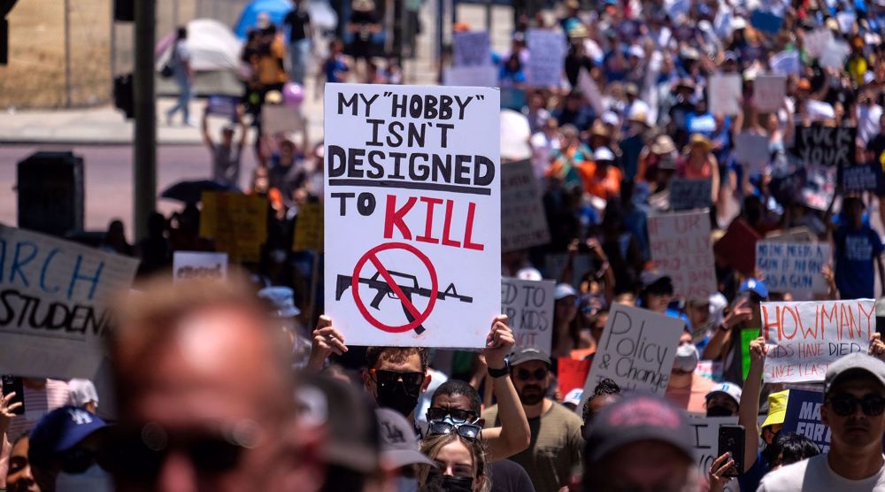 Tens of thousands hold protests against gun violence in US 