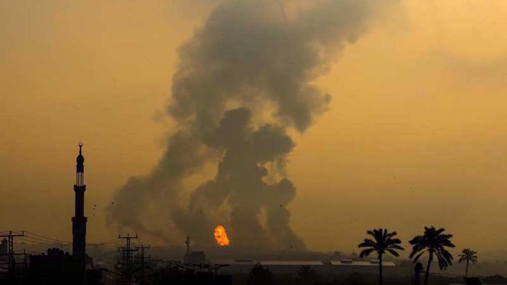 Israeli military aircraft bombard various sites across Gaza Strip