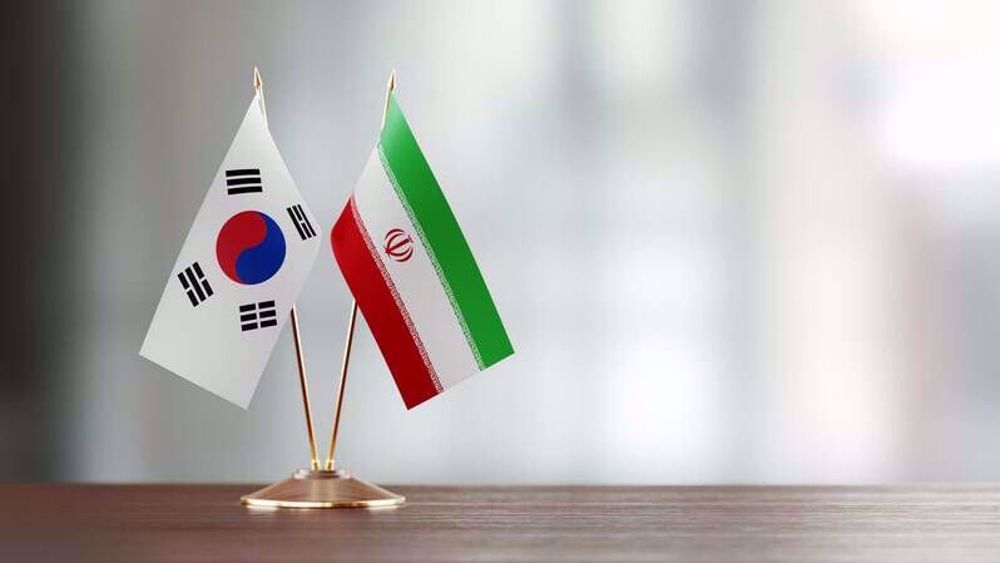 iran south korea flags