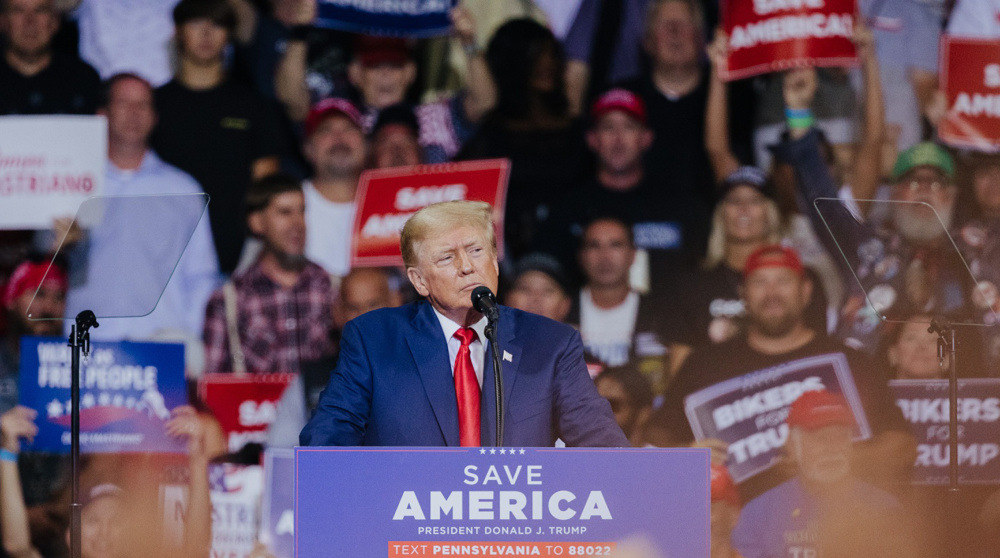 Trump raps Biden, calling him 'enemy of state' 