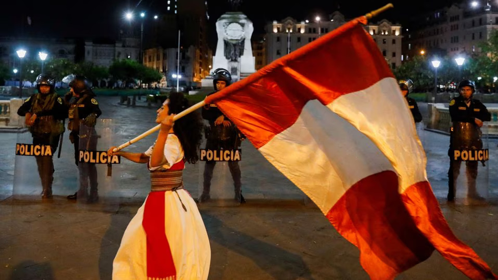 Thousands of protesters march in Peru demanding president to step down
