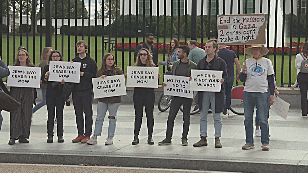 American Jews gather in solidarity with Palestinians in Washington DC