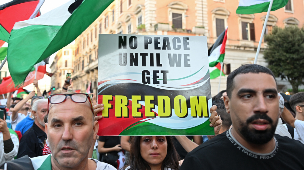 Italians hold vigil in Rome for victims of Gaza hospital attack 