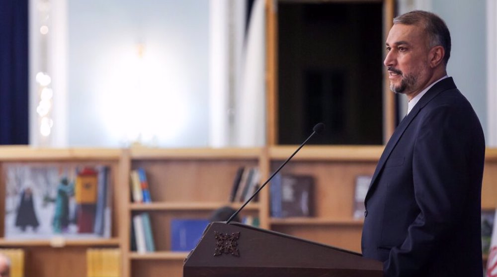 Iran FM: US fanning flames of war on Gaza by offering full support to Israel 