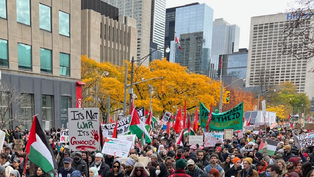 Canadians call for Gaza ceasefire, end of Western funding for Israel 